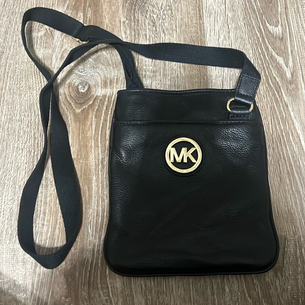 Michael Kors Small Black Leather Crossbody